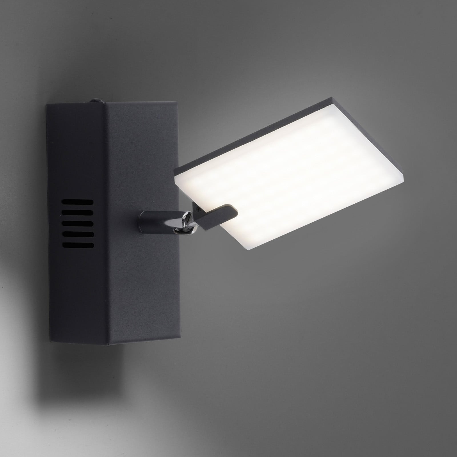 Mira LED-væglampe, sort perle, CCT – PURE - Stue - Moderne - Metal - Kantet