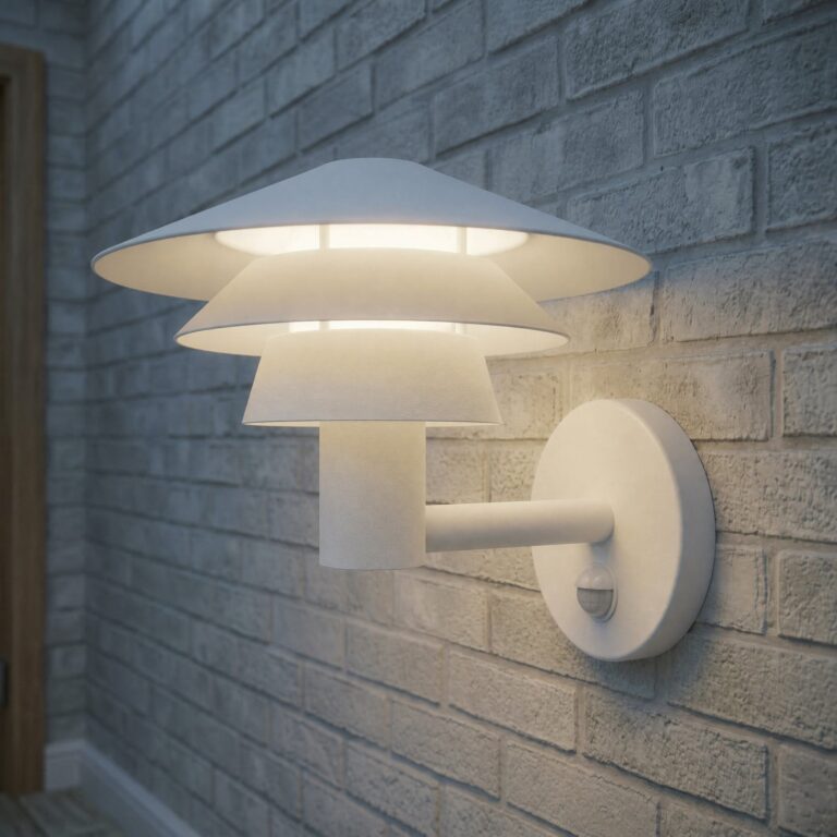 Montaro udendørs LED-væglampe, IP54, hvid, sensor, aluminium Lucande - Moderne - Med én lyskilde