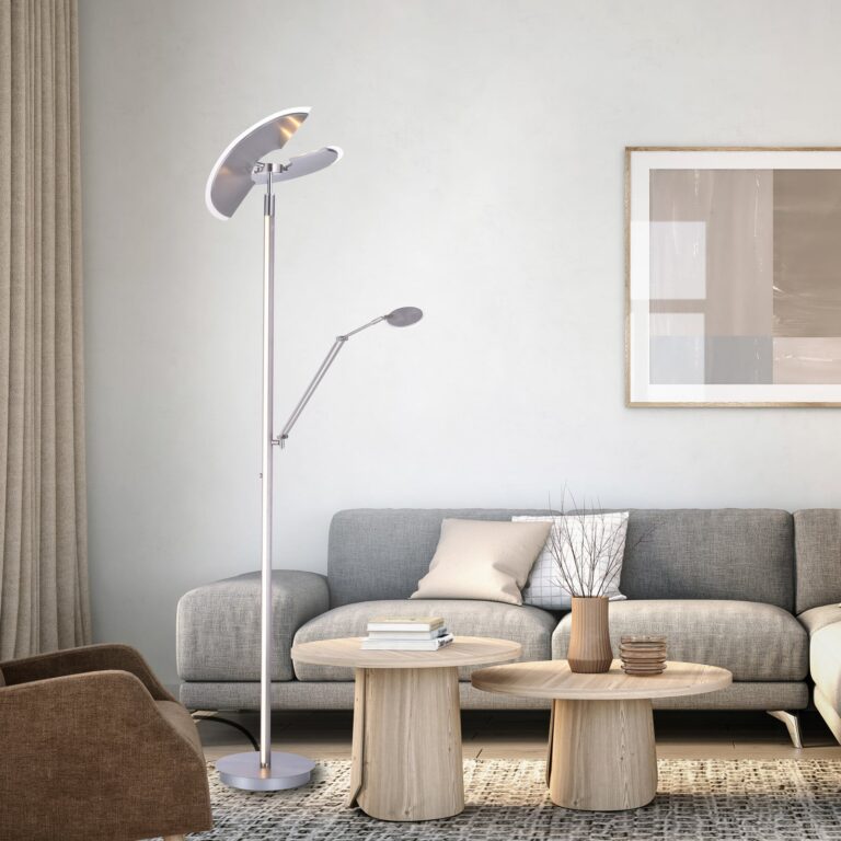 Mutil LED-gulvlampe, diamond, læselampe, CCT – PURE PURE Mutil - Stue - Moderne - Metal - Med flere lyskilder