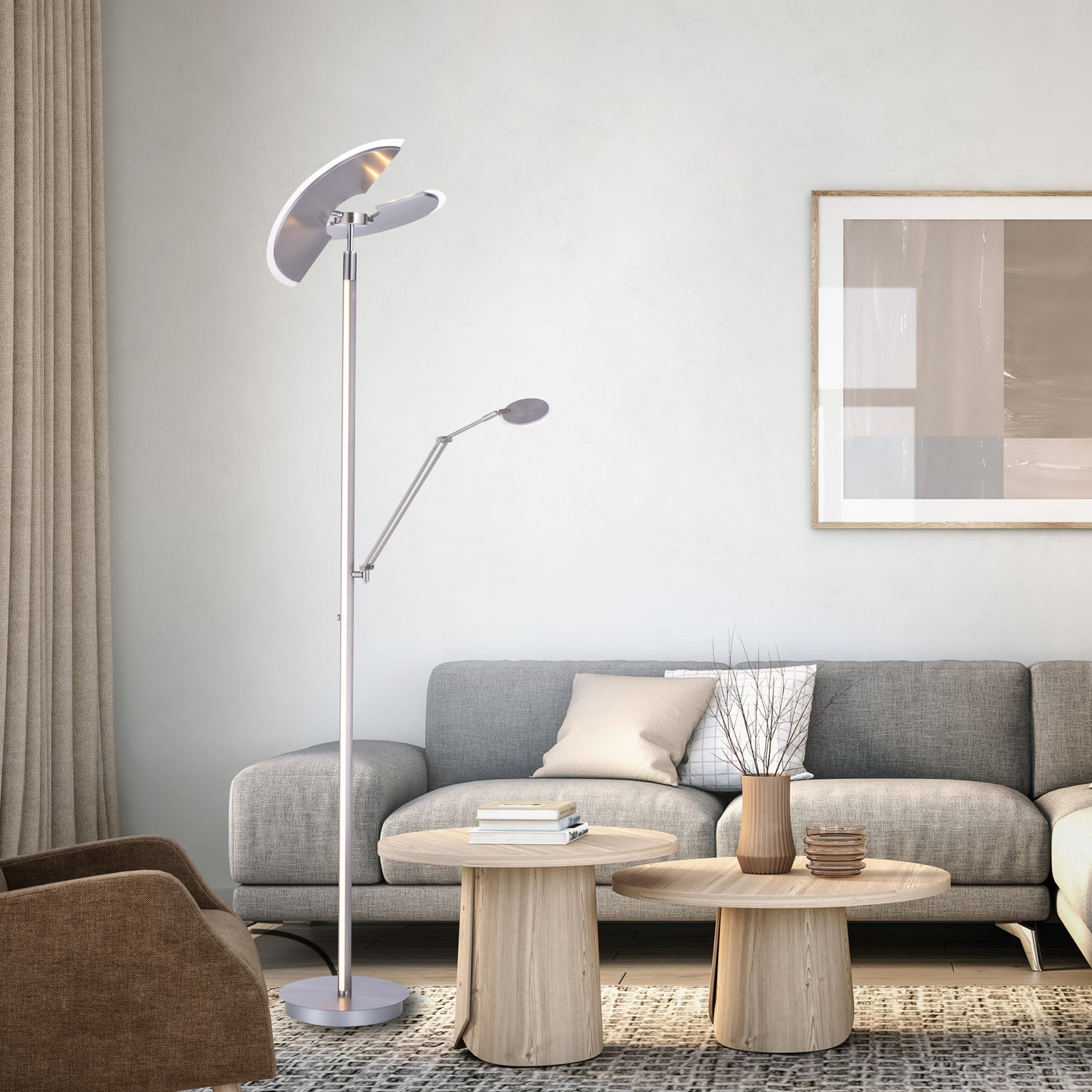 Mutil LED-gulvlampe, diamond, læselampe, CCT – PURE PURE Mutil - Stue - Moderne - Metal - Med flere lyskilder