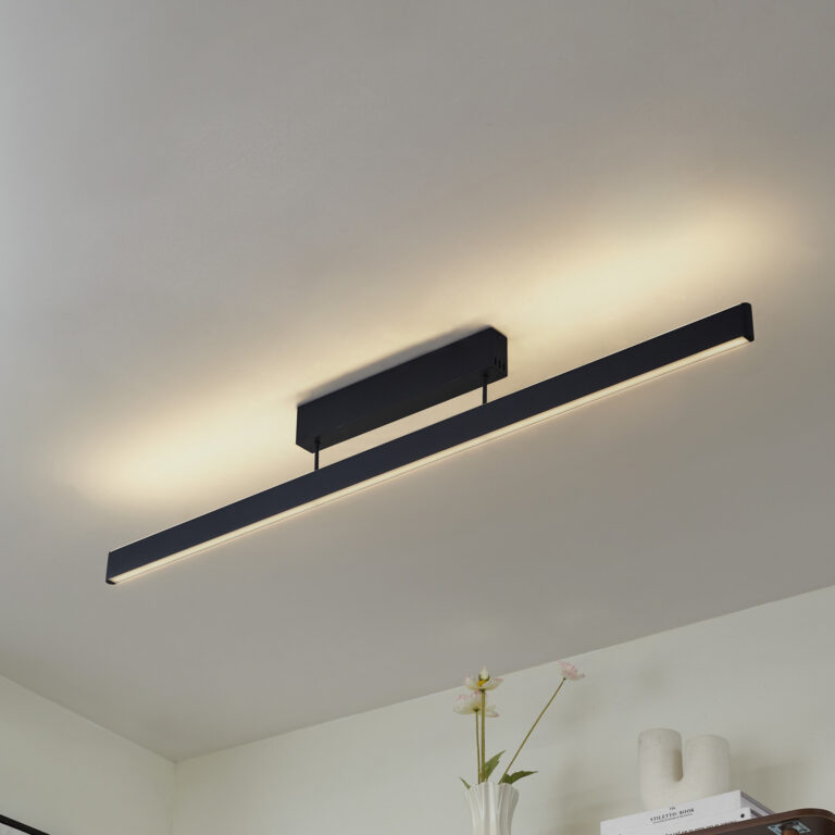 Mylosh Smart LED-loftlampe, CCT, Tuya, sort Lucande - Spisestue - Moderne - Aluminium - Lineær
