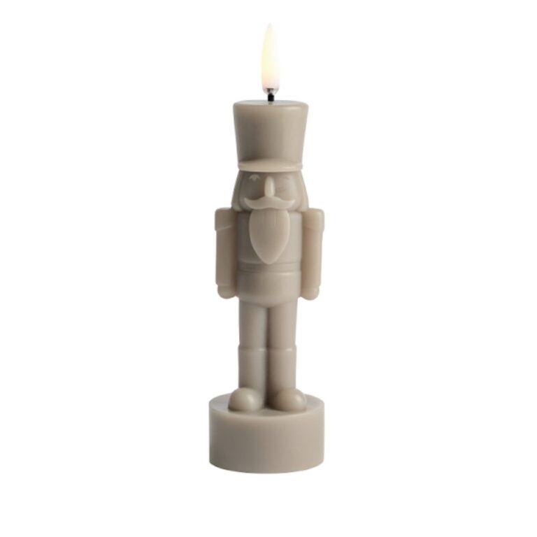 NUTCRACKER LED-stearinlys, sand, højde 17 cm - Uyuni Lighting - Stue - Andet - Med én lyskilde