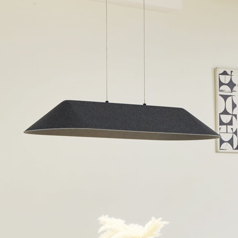 Naelle LED Pendel Sort/Grå - Lucande - Spisestue - Moderne - Stof / tekstil - Med skærm