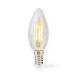 Nedis LED-lampe Pære E14 | Stearinlys | 4.5 W | 470 lm | 2700 K | Dæmpbar | Varm Hvid | Retro stil | 1 stk. | Klart