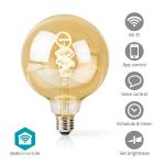 Nedis SmartLife LED Glødepære | E27 | 360 lm | 4.90 W | Varm til kølig hvid | 1800 - 6500 K | Glas | Android / IOS | Globe | 1 stk.