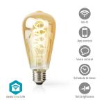 Nedis SmartLife LED Glødepære | E27 | 360 lm | 4.90 W | Varm til kølig hvid | 1800 - 6500 K | Glas | Android / IOS | ST64 | 1 stk.