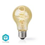 Nedis SmartLife LED Glødepære | Wi-Fi | E27 | 360 lm | 4.9 W | Varm til kølig hvid | 1800 - 6500 K | Glas | Android / IOS | Pære | 1 stk.