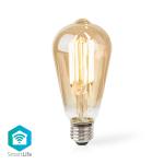 Nedis SmartLife LED Glødepære | Wi-Fi | E27 | 806 lm | 7 W | Varm Hvid | 1800 - 3000 K | Glas | Android / IOS | ST64 | 1 stk.