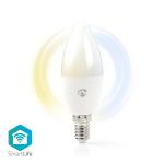 Nedis SmartLife LED-Pære | Wi-Fi | E14 | 470 lm | 4.9 W | Varm til kølig hvid | 2700 - 6500 K | Android / IOS | Stearinlys | 1 stk.