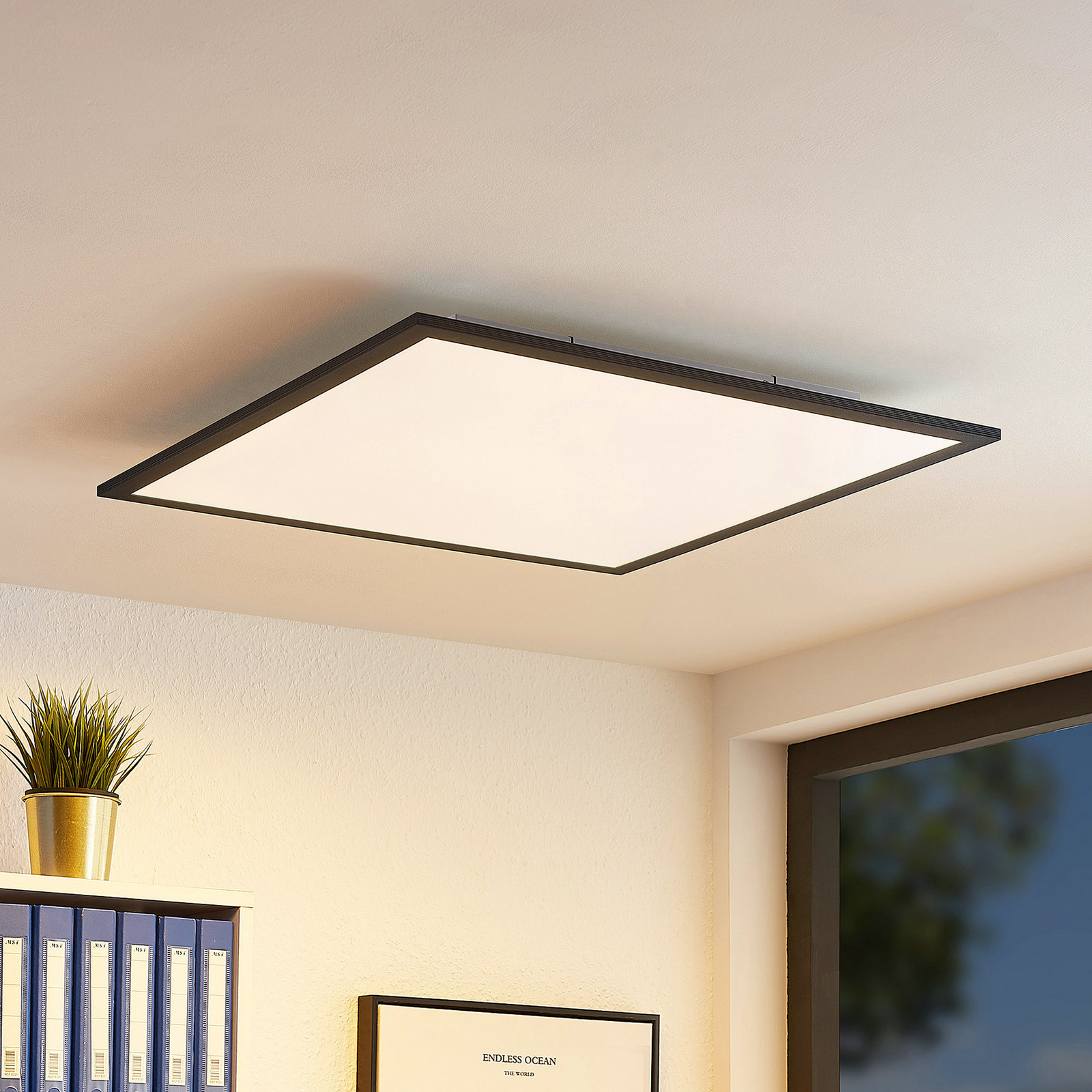 Nelios Loftlampe LED 2700-6500k 62x62 Black Lindby - Køkken - Moderne - Plastik - Kantet