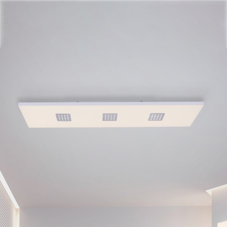 Neo LED-loftlampe, 120 cm, aluminium, CCT, fjernbetjening – PURE - Stue - Moderne - Metal - Kantet