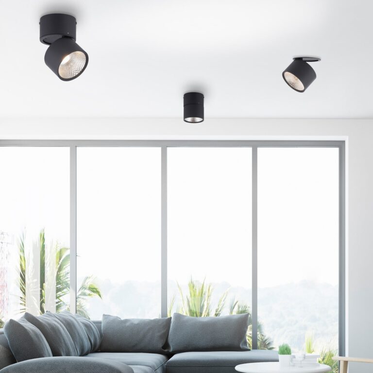 Nola LED-loftlampe, 1 lyskilde, sort – PURE - Stue - Moderne - Metal