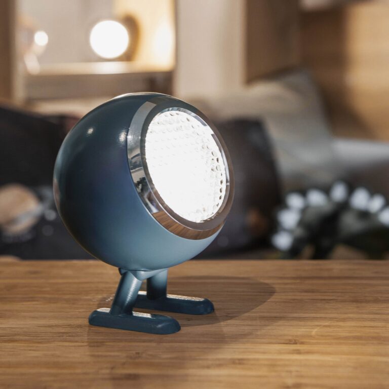 Norbitt 1.0 LED-bordlampe med batteri, blå, 3.000 K – MR. WATTSON - Stue - Moderne - Aluminium - Kugle