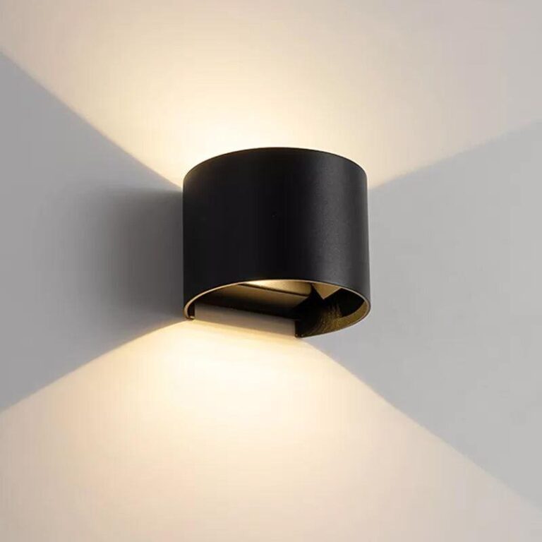 Nordics Pro Led Væglampe Round 6w Sort