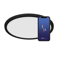 Nordlux Oja Smart Light Ø29 cm, Rund, IP20, 1600lm, Sort, 15W, 2700-6500K