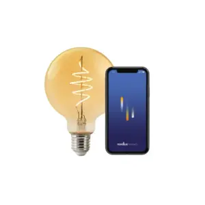 Nordlux Smart E27 - G95 Deco - 2200 Kelvin - 380 Lumen - Pære - Ravfarvet