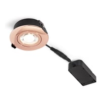 Nordtronic Low Profile Flexible G2 indbygningsspot 83 - 3000K, 430lm, inkl. driver, Kobber / Indendrs