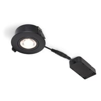 Nordtronic Low Profile Flexible G2 indbygningsspot 83 - 3000K, 430lm, inkl. driver, Sort (mat) / Inden- og udendrs