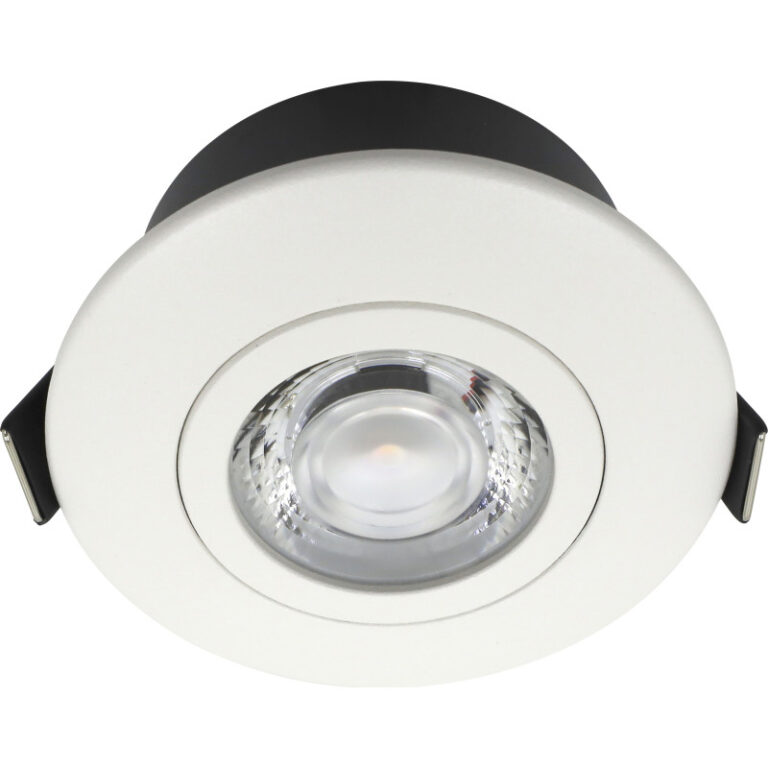 Nordtronic Low Profile Flexible indbygningsspot, Ø7,5 cm, hvid, 4000K