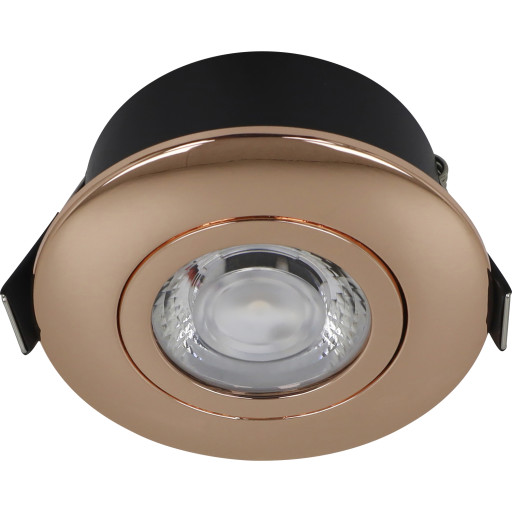 Nordtronic Low Profile Flexible udendørs indbygningsspot, Ø7,5 cm, kobber, 4000K