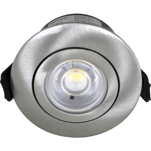 Nordtronic Low Profile Flexible udendørs indbygningsspot, driver, Ø5,5 cm, børstet alu, 4000K