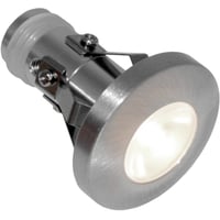 Nordtronic Viola Mini, lille udendørs LED-spot, 2W / 30° / 2700K / dæmpbar - børstet stål