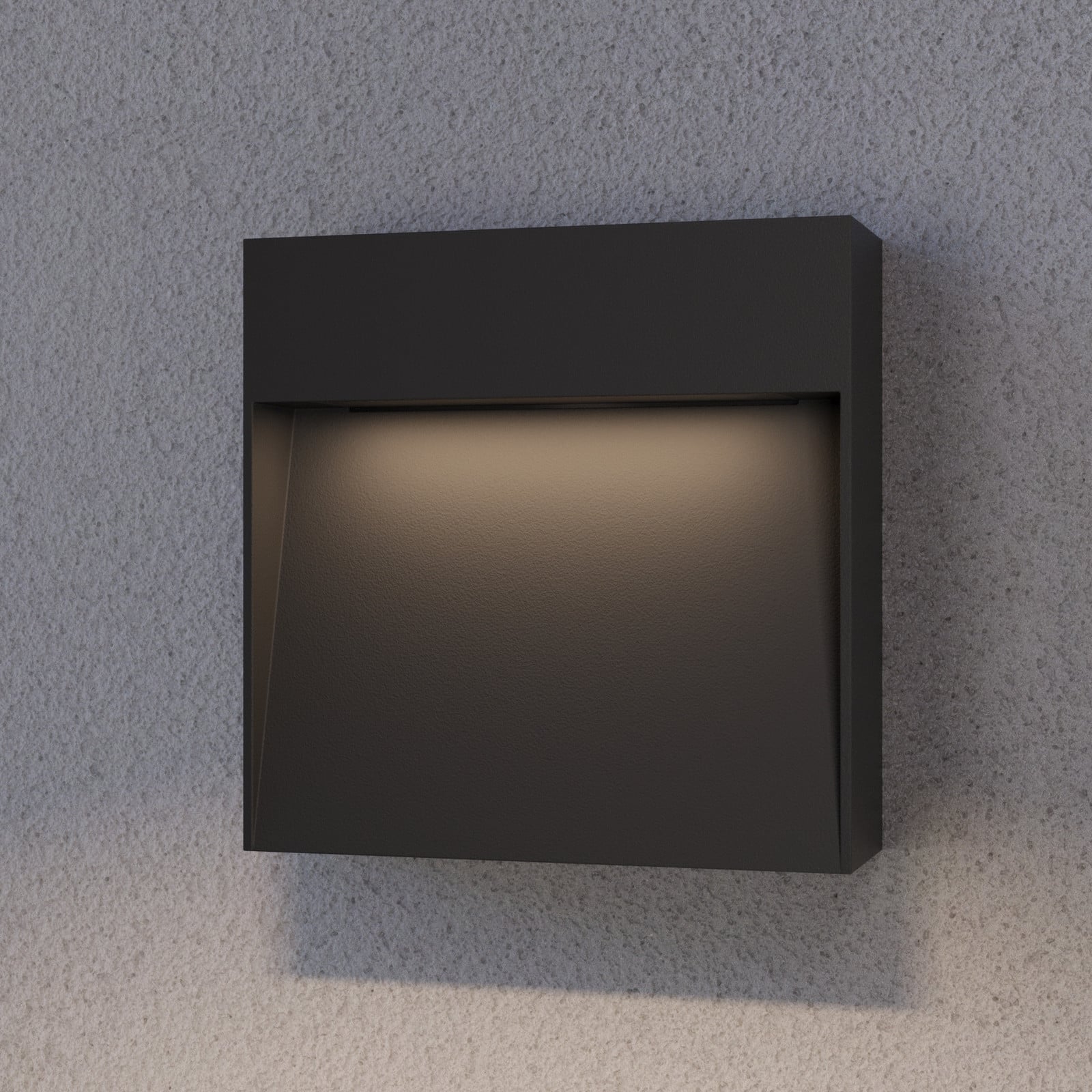 Noreia udendørs LED-væglampe, mørkegrå – Lucande - Altan - Moderne - Aluminium - Kantet