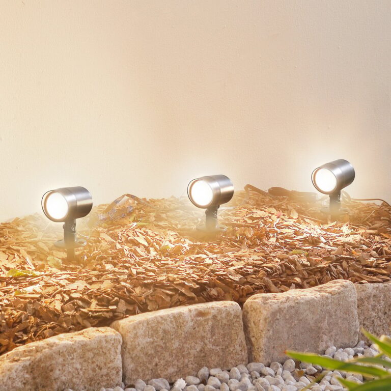 Nycta LED Smart Havelampe w/Jordspyd 3 pcs. Sort - Lindby - Altan - Moderne - Plastik - Med flere lyskilder