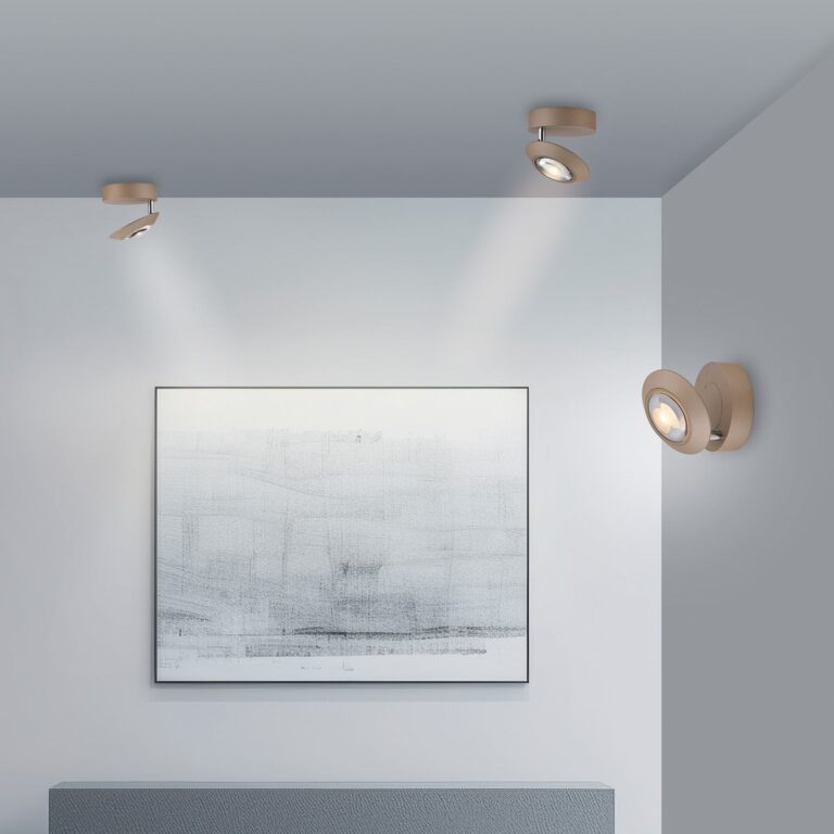 Oculis LED-loftlampe i bronzefarve, Ø 15 cm, jern/glas – PURE - Stue - Moderne - Metal - Med én lyskilde