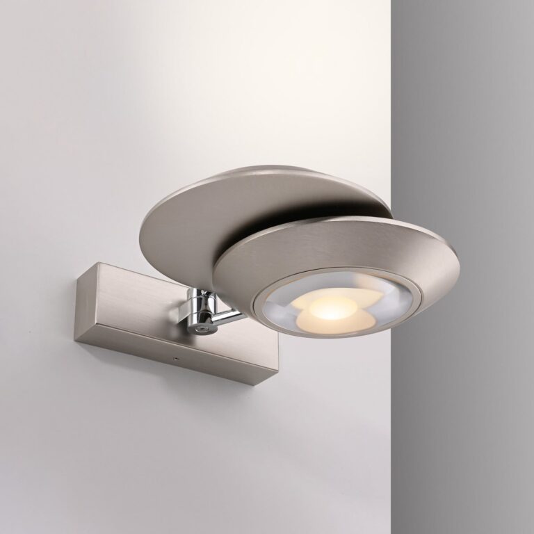 Oculis LED-væglampe, sølvfarvet, 30 cm, jern, 2 lyskilder – PURE - Soveværelse - Moderne - Metal - Med flere lyskilder
