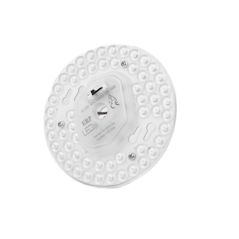 Ø13 cm / 18W LED indsats med linser - Flicker free, Valgfri CCT, erstat G24, cirkelrør og kompaktrør