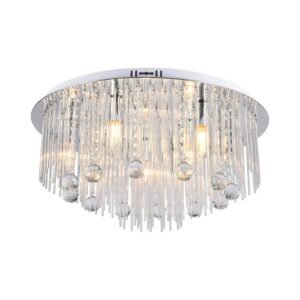 Ø60cm LED Designer krystal loftslampe - E14 fatning, klart glas, IP20 indendørs