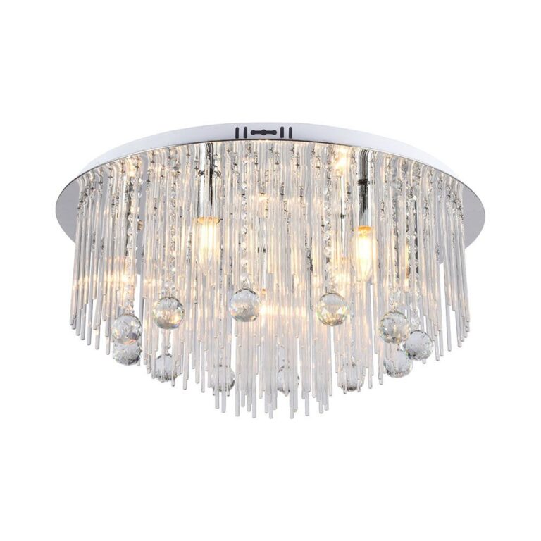 Ø60cm LED Designer krystal loftslampe - E14 fatning, klart glas, IP20 indendørs