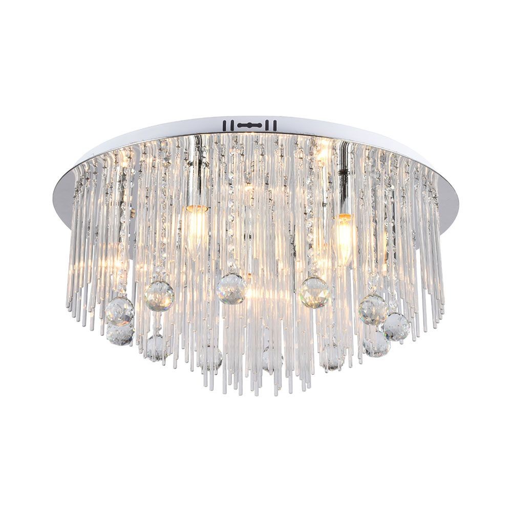 Ø60cm LED Designer krystal loftslampe - E14 fatning, klart glas, IP20 indendørs