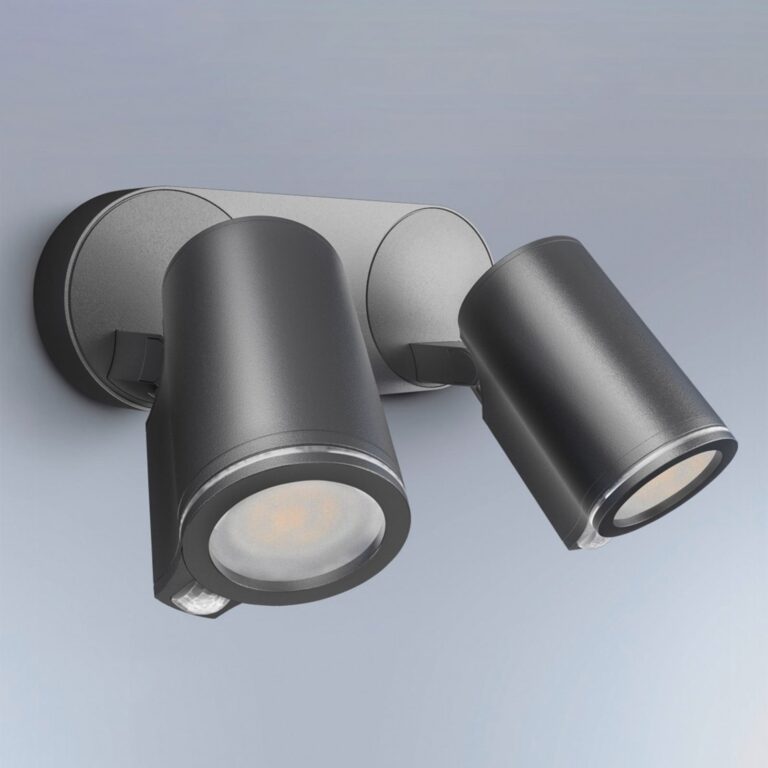 One SC Smart Sensor udendørsspot, 2 lyskilder, antracit, IP44 Spot Duo SC STEINEL - Moderne - Metal - Med flere lyskilder