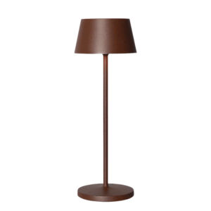 Opladelig LED bordlampe - Brun, touch dæmpbar, IP54