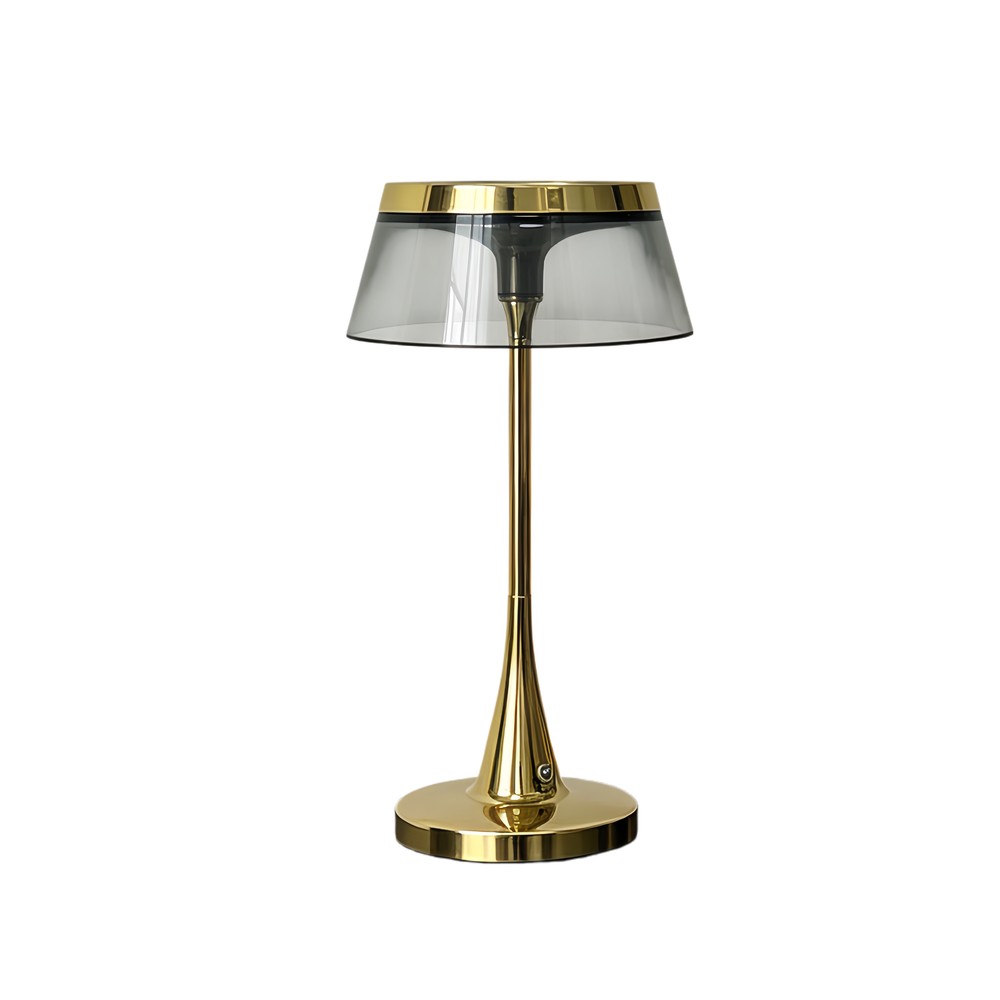 Opladelig LED bordlampe - Guld, touch dæmpbar, CCT, IP54 inde/ude