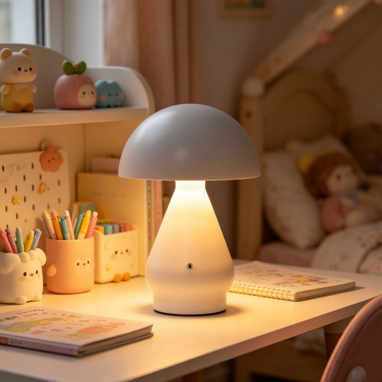 Opladelig LED bordlampe - Hvid, Ø15cm, 22cm høj, touch dæmpbar, 3i1, IP20 indendørs
