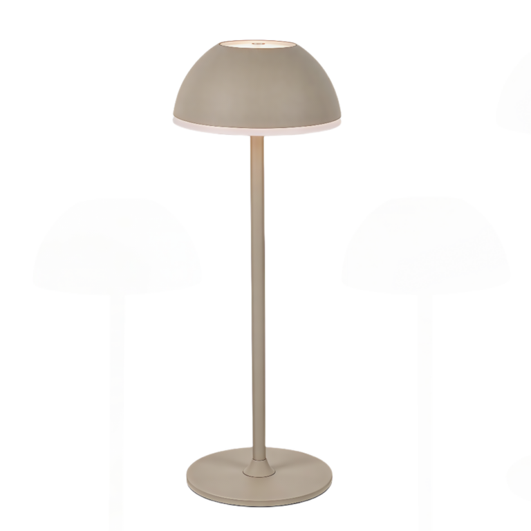 Opladelig LED bordlampe Inde/ude - Beige, touch dæmpbar, 3i1, IP54 udendørs