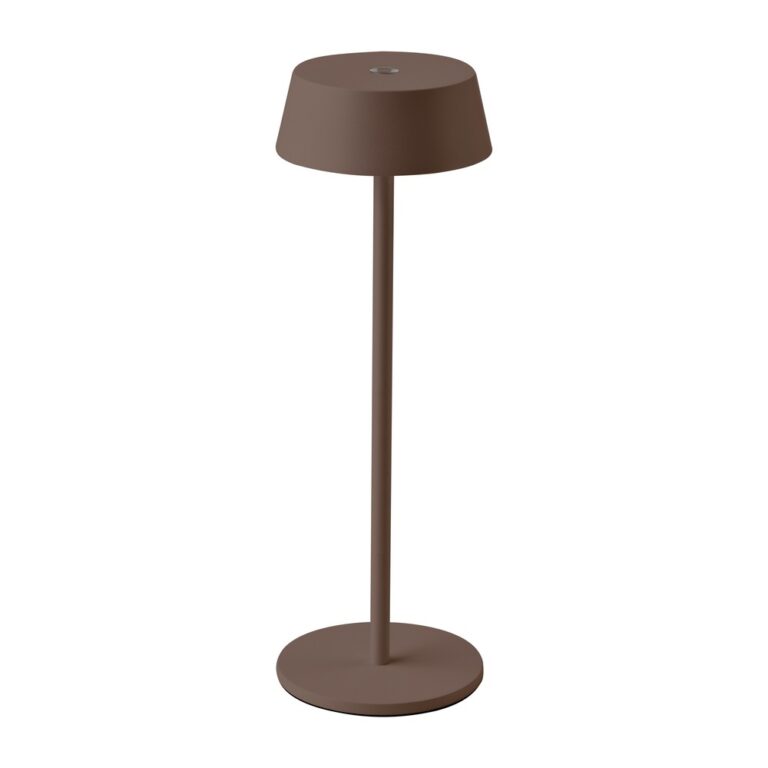 Opladelig LED bordlampe Inde/ude - Corten, touch dæmpbar, 3000K, IP54