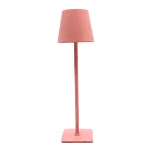 Opladelig LED bordlampe Inde/ude - Pink, touch dæmpbar, CCT, IP54 udendørs