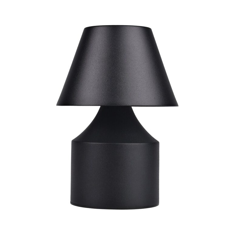 Opladelig LED bordlampe - Sort, touch dæmpbar, 3i1, IP20 indendørs