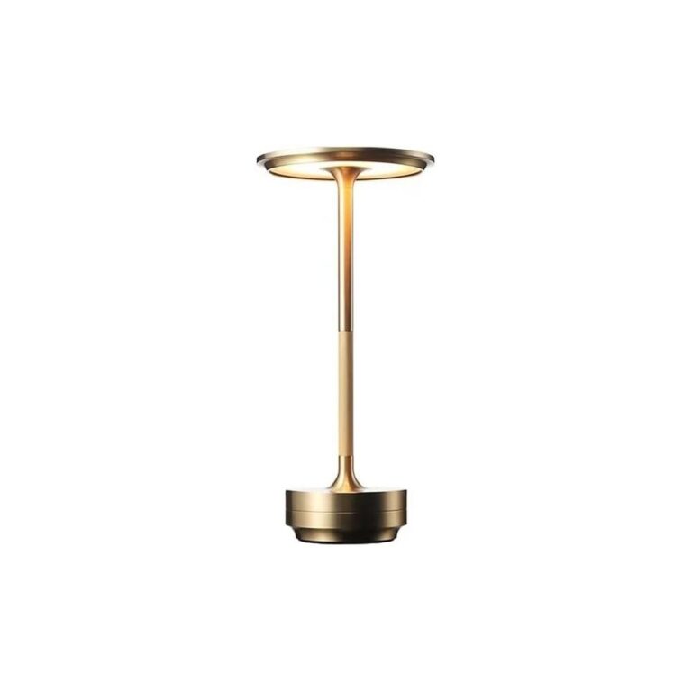 Opladelig LED bordlampe med justerbar kulør - Guld, touch dæmpbar, IP20