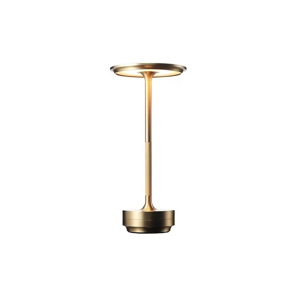 Opladelig LED bordlampe med justerbar kulør - Guld, touch dæmpbar, IP20