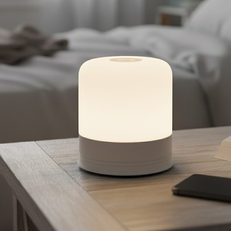 Opladelig LED bord/natlampe - Hvid, touch dæmpbar, 3i1, IP54 indendørs/udendørs