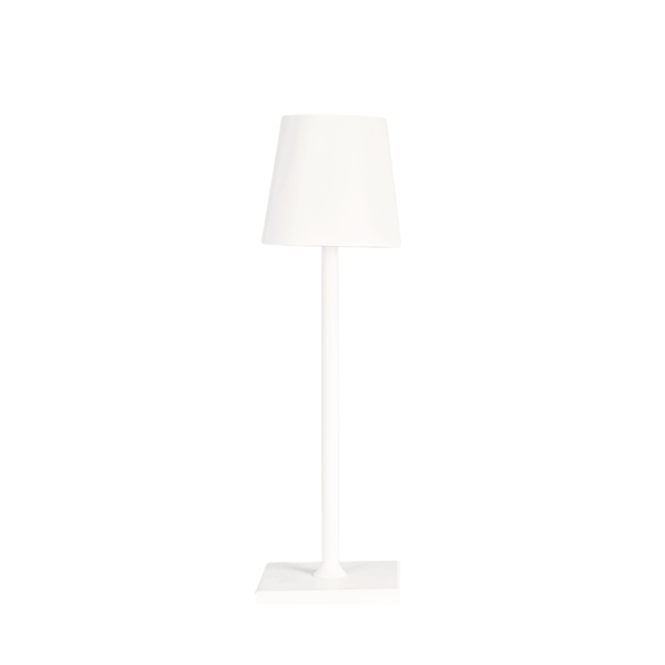 Opladelig LED mini bordlampe - Hvid, 24cm, touch dæmpbar, IP54