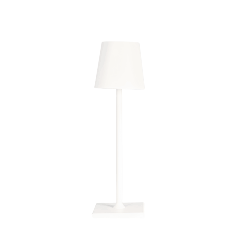 Opladelig LED mini bordlampe - Hvid, 24cm, touch dæmpbar, IP54