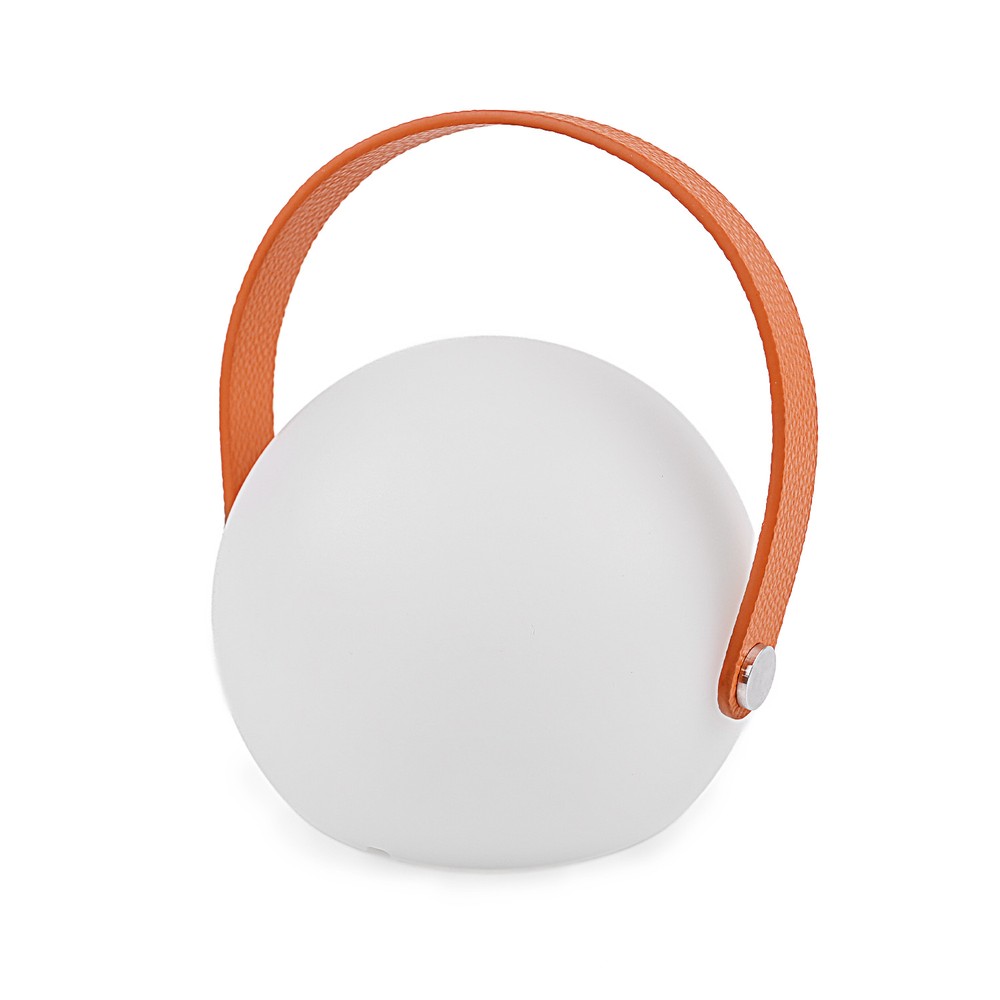 Opladelig RGB LED bordlampe Ø13cm - Hvid, inkl. fjernbetjening, IP54 udendørs