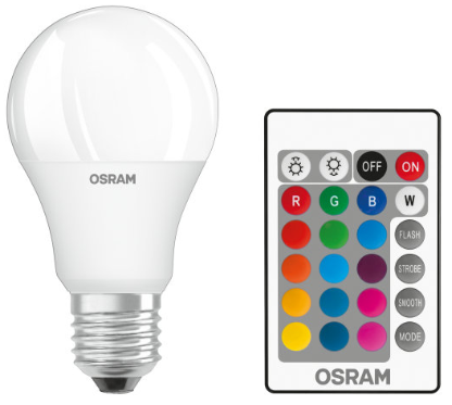 Osram E27 LED pære m/fjernbetjening - 1 stk.