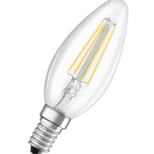 Osram LED pære Comfort kerte filament 470lm 3,4W/927 (40W) E14 dæmpbar E14